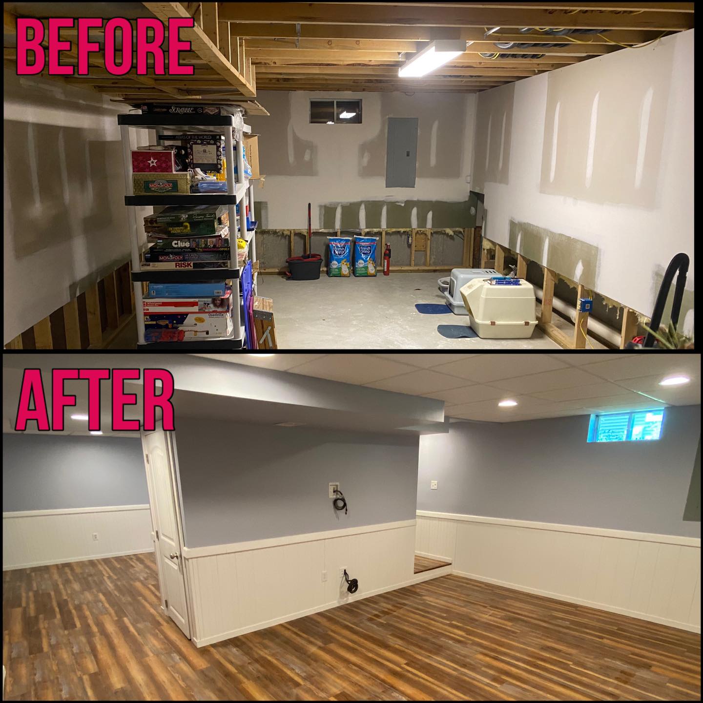 Basement project by Medial Construction Services