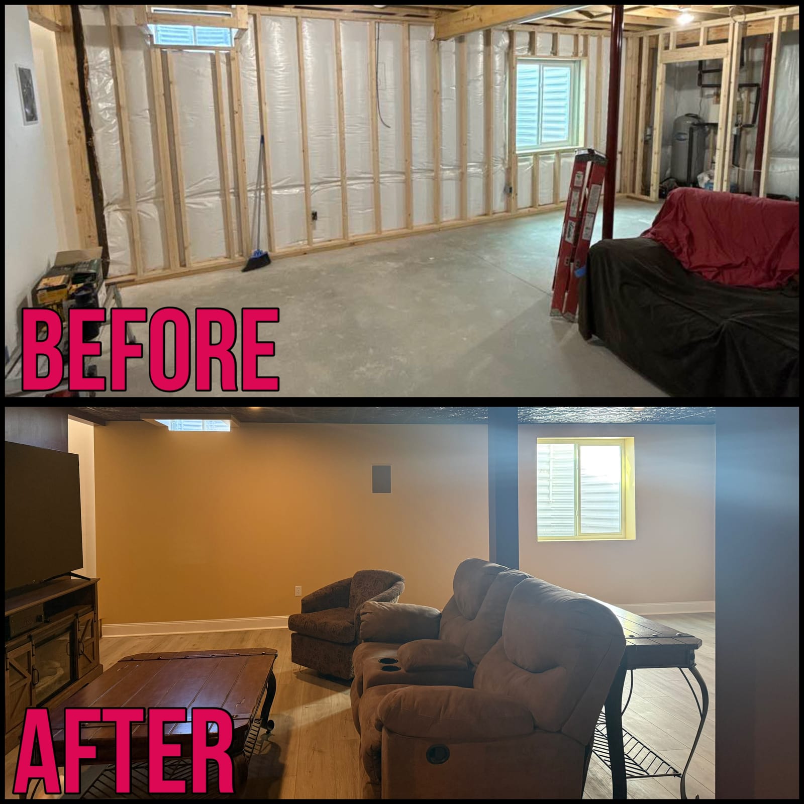 Basement project by Medial Construction Services