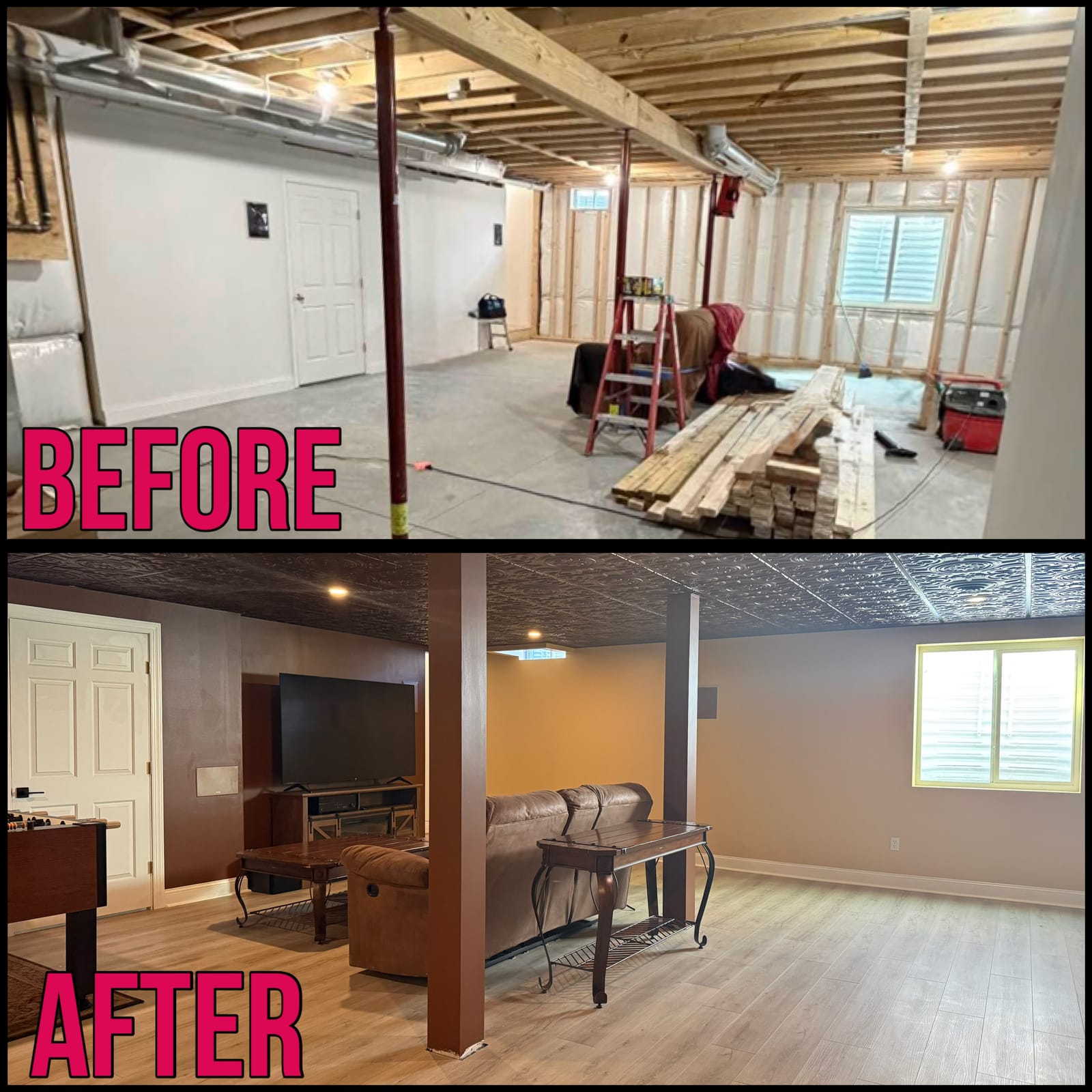 Basement project by Medial Construction Services