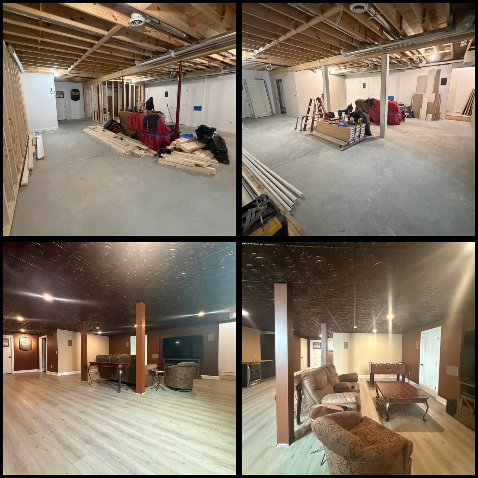 Basement project by Medial Construction Services