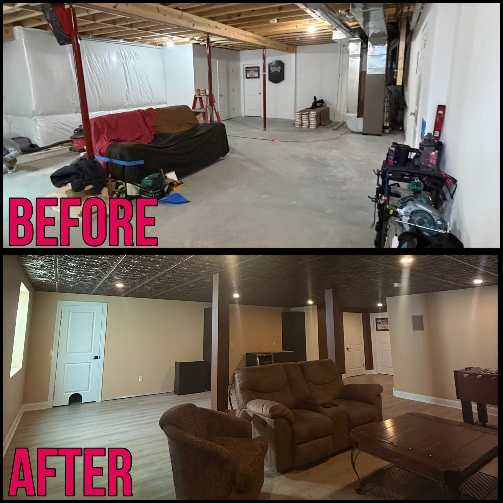 Basement project by Medial Construction Services