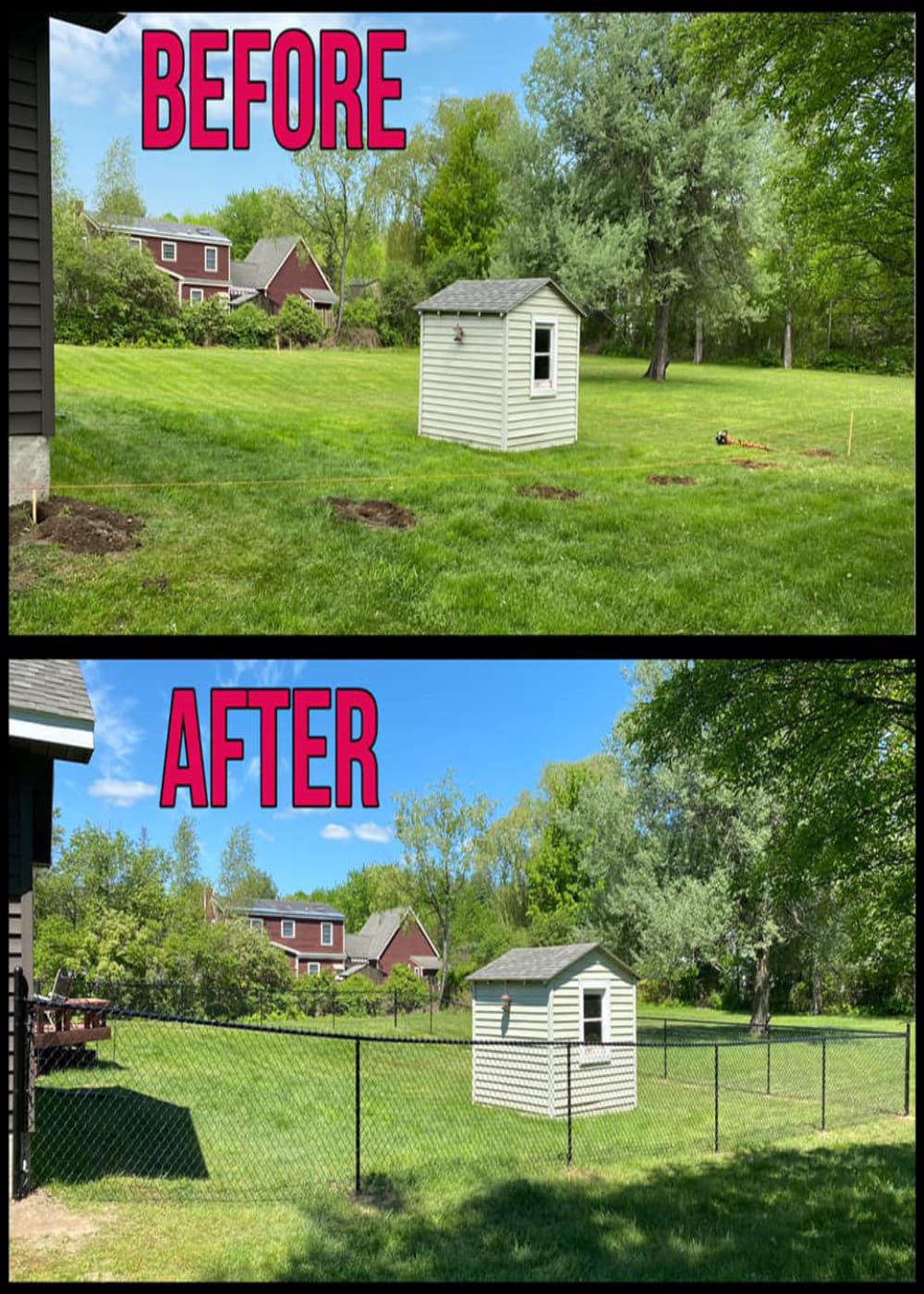 Fencing project by Medial Construction Services